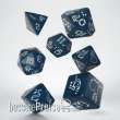 Q-Workshop QWSSLLA03 - Shimmering Llama Dice Set (Glittering dark blue & white)