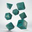 Q-Workshop QWSSRQU97 - RuneQuest Turquoise & gold Dice Set (7)