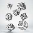 Q-Workshop QWSSSTC02 - Steampunk Clockwork White & black Dice Set (7)