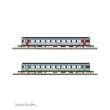 Azar Models V01-CP1 - CORAIL passenger cars x2 - Nouvelle deco livery - 1st class + 2nd class - SNCF