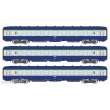 REE Modeles VB-402 - SET of 3 U52 DEV AO Sleeping Cars B9c9, Blue/Grey, boxed SNCF logo Era IV-V