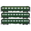 REE Modeles VB-456 - Set of 3 Metallic Cars Ex-PLM, A7 N°5439, B8 N°54515 & 54512, Green 306, SNCF Era III B