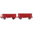 REE Modeles WB-479 - SET of 2 OCEM 29 Gondola Red Brown SNCF Era III