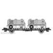 REE Modeles WB-615 - UFR double Era III HR 598209 black + 2 round shaped tank trailers RAYMONDI