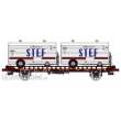 REE Modeles WB-636 - UFR double Era III HR 598143 brown - black frame + 2 trailers STEF