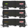 REE Modeles WB-664 - SET of 3 FAUVET-GIREL Tank wagon, bogie Y 23 “TOTAL”, Era III