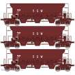 REE Modeles WB-667 - SET of 3 HOPPER F70 Eads « SGW » Era IV (N° 821 87 057 3 856-3 / 21 87 057 4 308-4 & 21 87 057 4 905-7)