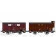 REE Modeles WB-685 - SET of 2 CLOSED Wagons OCEM 19, N°KKw 169949, ever brake, closed shutters, and N°KKwf 180718, plain wheels, closed shutters, Brakesman Home, PLM Era II