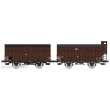 REE Modeles WB-689 - SET of 2 CLOSED Wagons OCEM 19, N°K 251047, plain wheels, closed shutters and N°KKwwf 180457, plain wheels, closed shutters, brakesman home, SNCF South East Era III B