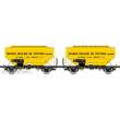 REE Modeles WB-727 - Set of 2 Grain wagons « GRANDS MOULINS DE COUTRAS », yellow, black frame, Era III