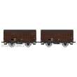 REE Modeles WB-737 - Set of 2 Vegetables wagons 14 T PLM brown wagon 540, N° Fa 35203 & Fa 35278, SNCF Era III A