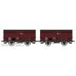 REE Modeles WB-743 - Set of 2 Vegetables wagons 1936 rebuilt PLM red Sideros, N° Fa 34007 & Fa 34647, PLM Era II