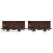 REE Modeles WB-747 - Set of 2 Vegetables wagons 1936 rebuilt PLM, N° E 209483 & E 209480, brown 540 SNCF Era III B