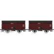 REE Modeles WB-759 - Set of 2 Vegetables wagons 10 T PLM, red Sideros, N° Fa 33658 & Fa 33791, PLM Era II