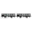 REE Modeles WB-812 - Set of 2 PLM Gondola 4 doors, steel, grey, SL 114597 et SL 114502 PLM Era II