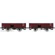 REE Modeles WB-814 - Set of 2 PLM Gondola 4 doors, wood, sideros red, TTw 225032 et TT 225471 PLM Era II