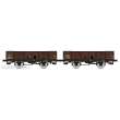 REE Modeles WB-822 - Set of 2 PLM Gondola 4 doors, brown 540, Tw 842478 Tw 843074 SNCF Era III B