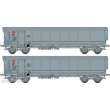 REE Modeles WBSE-010 - SET of 2 Gondola Tams Era.V Bogie Y25 ERMEWA N°33 87 0807 314-7 & N°33 87 0807 357-6 grey (2015)