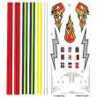 Woodland Scenics WP307 - Stripes u. Flames Dry Transfer